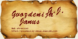 Gvozdenija Janus vizit kartica